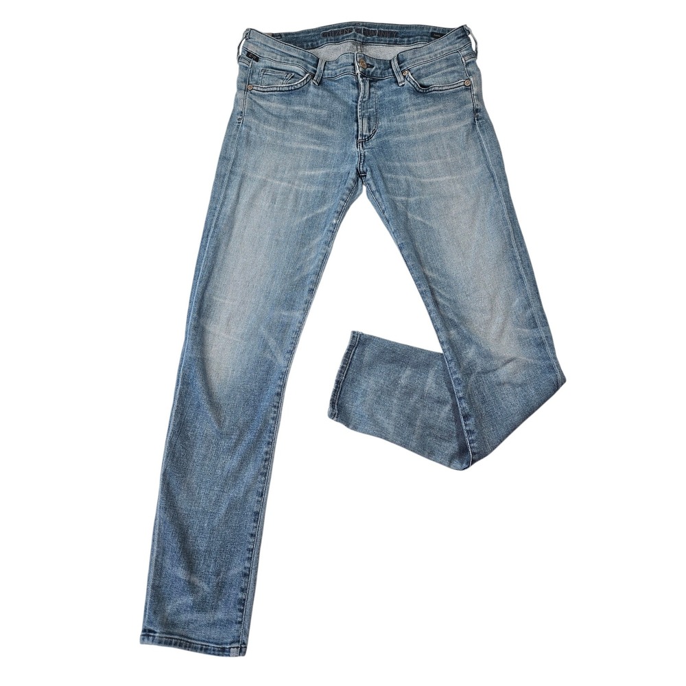 Citizens of Humanity Arielle Midrise Skinny Jeans Light Wash Distressed Size 30
